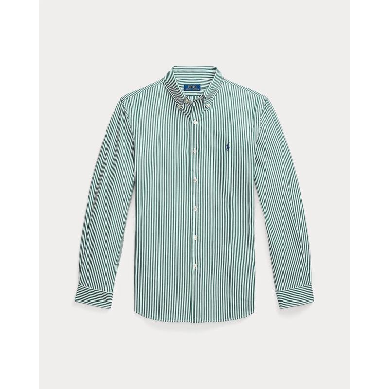 Custom Fit Striped Stretch Poplin Shirt - 710929346009 - POLO RALPH LAUREN