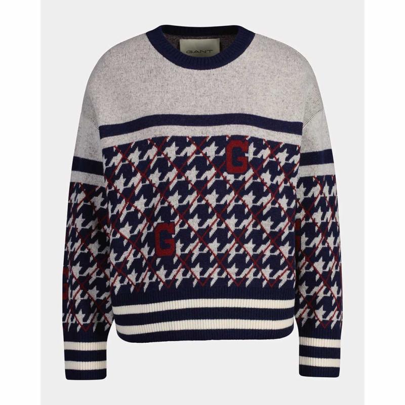 Houndstooth C-neck - 3GW4805274 - GANT