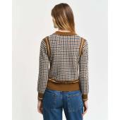 Houndstooh Jacquard Polo Sweater - 3GW4805276 - GANT