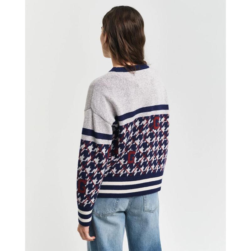 Houndstooth C-neck - 3GW4805274 - GANT