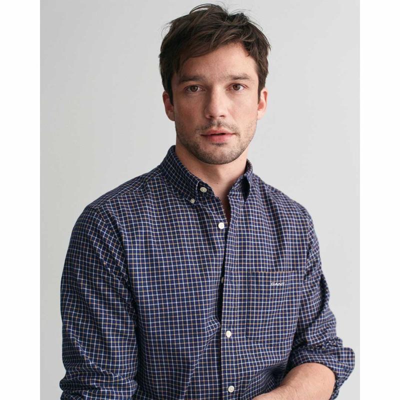 Regular Fit Tattersall Jaspé Shirt - 3G3240219 - GANT