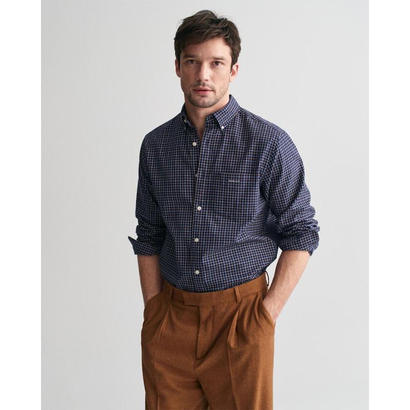 Regular Fit Tattersall Jaspé Shirt - 3G3240219 - GANT