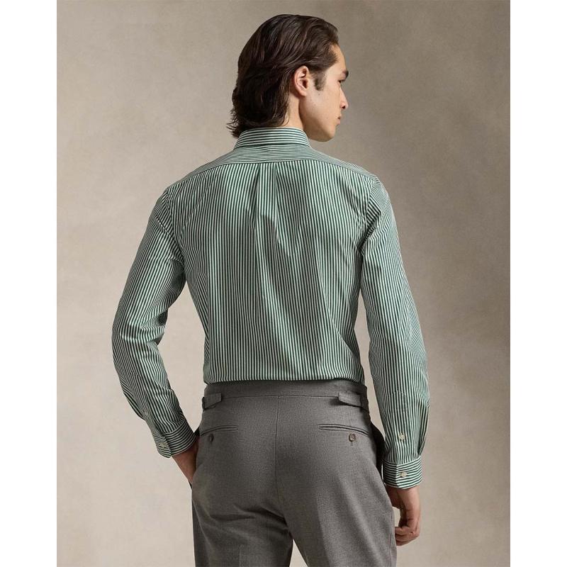 Custom Fit Striped Stretch Poplin Shirt - 710929346009 - POLO RALPH LAUREN