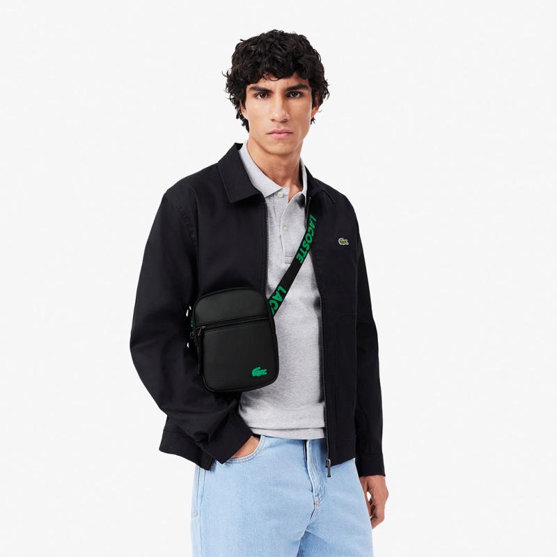 Men's Small LCST Slimline Petit Piqué Satchel - 9@3NH4679TX - LACOSTE
