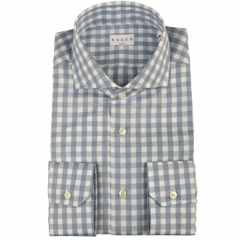 Light Blue Check Shirt SUPER COTTON® - 520ML/71208 - XACUS