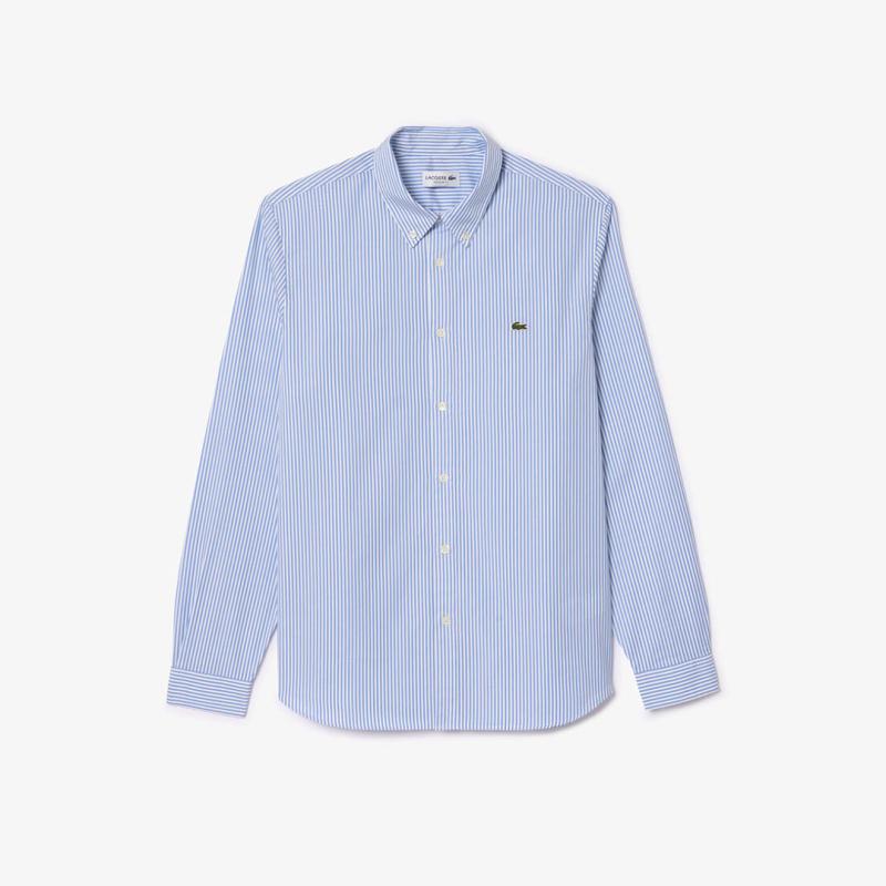 Men's Regular Fit Striped Cotton Shirt - 8@3CH2936 - LACOSTE