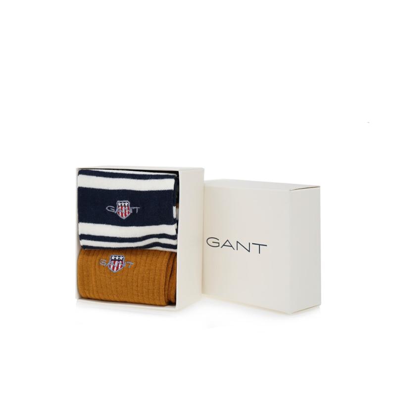 2-Pack Shield Rugger Stripe Socks Gift Box - 3G9960315 - GANT