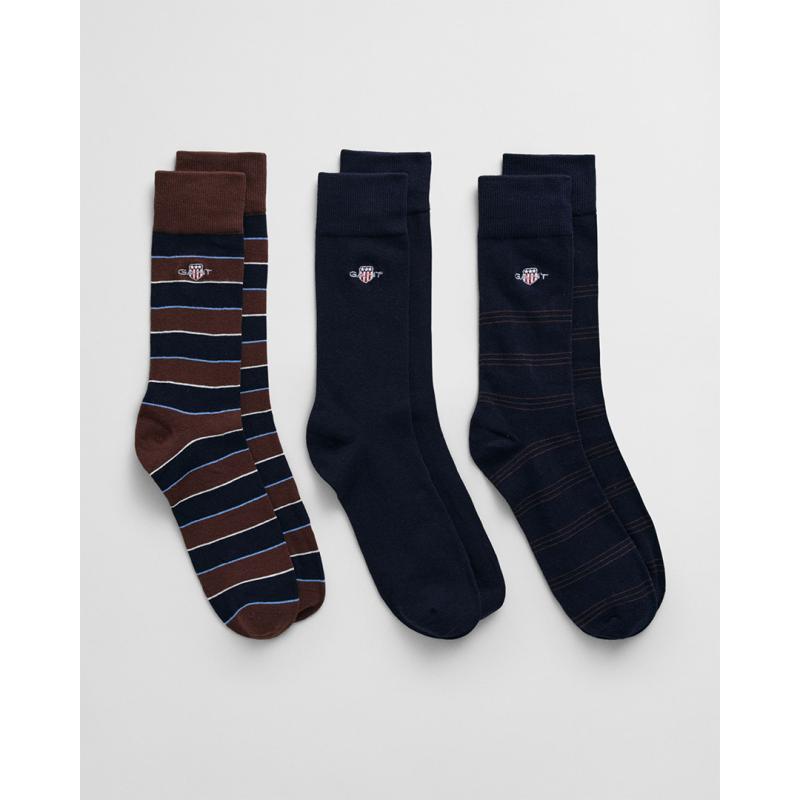 3-Pack Shield Tie Stripe Socks Gift Box - 3G9960316 - GANT