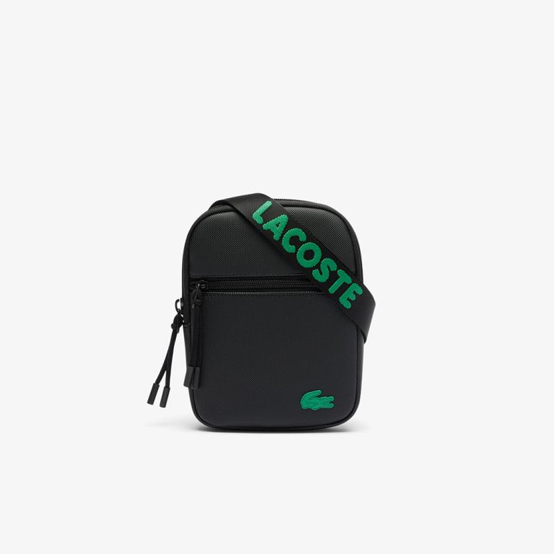 Men's Small LCST Slimline Petit Piqué Satchel - 9@3NH4679TX - LACOSTE