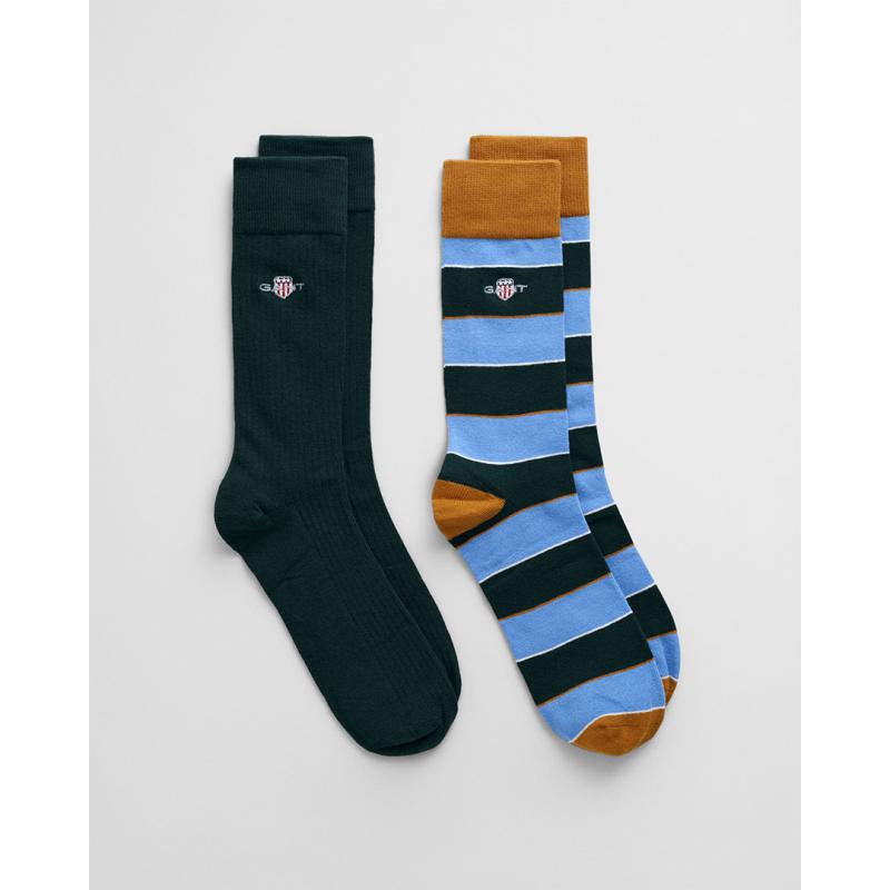 2-Pack Shield Rugger Stripe Socks Gift Box - 3G9960315 - GANT
