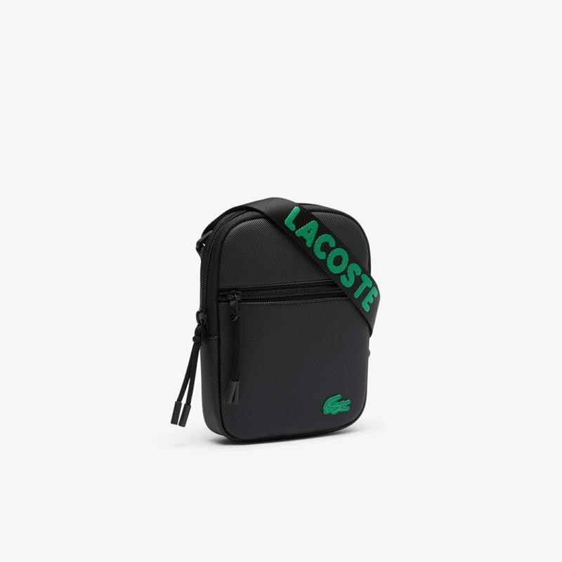Men's Small LCST Slimline Petit Piqué Satchel - 9@3NH4679TX - LACOSTE