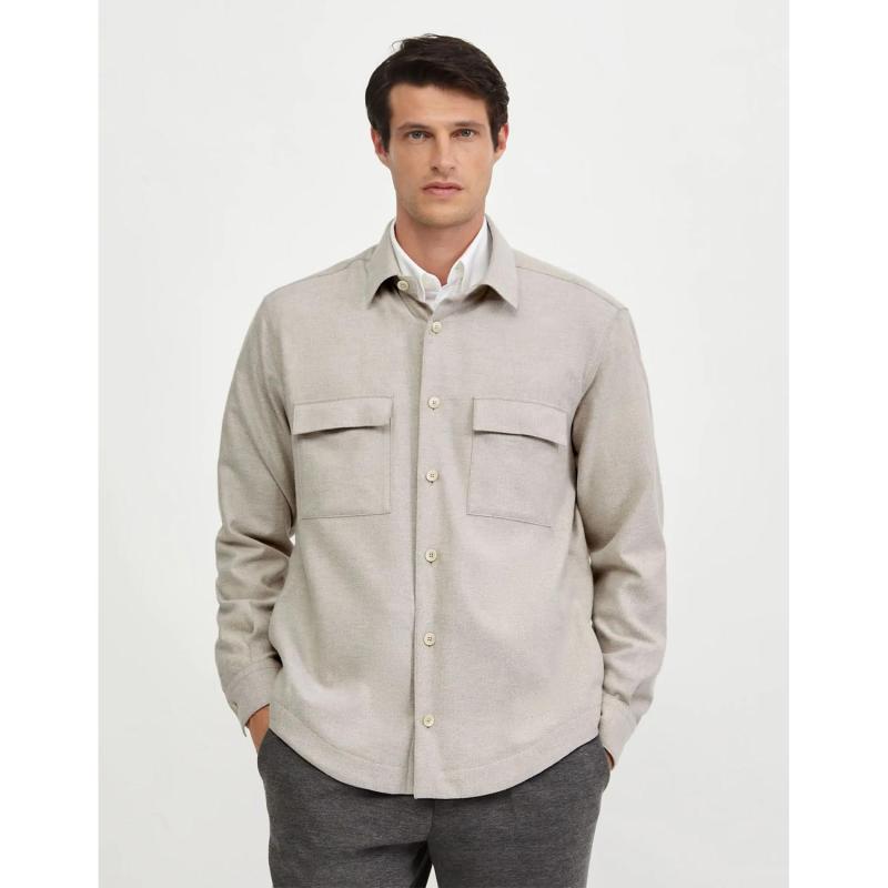 Twill Solid colour Overshirt - 154ML/71451 - XACUS