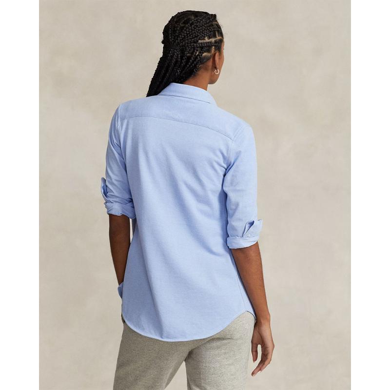 Slim Fit Knit Cotton Oxford Shirt - 9@211664427001 - POLO RALPH LAUREN