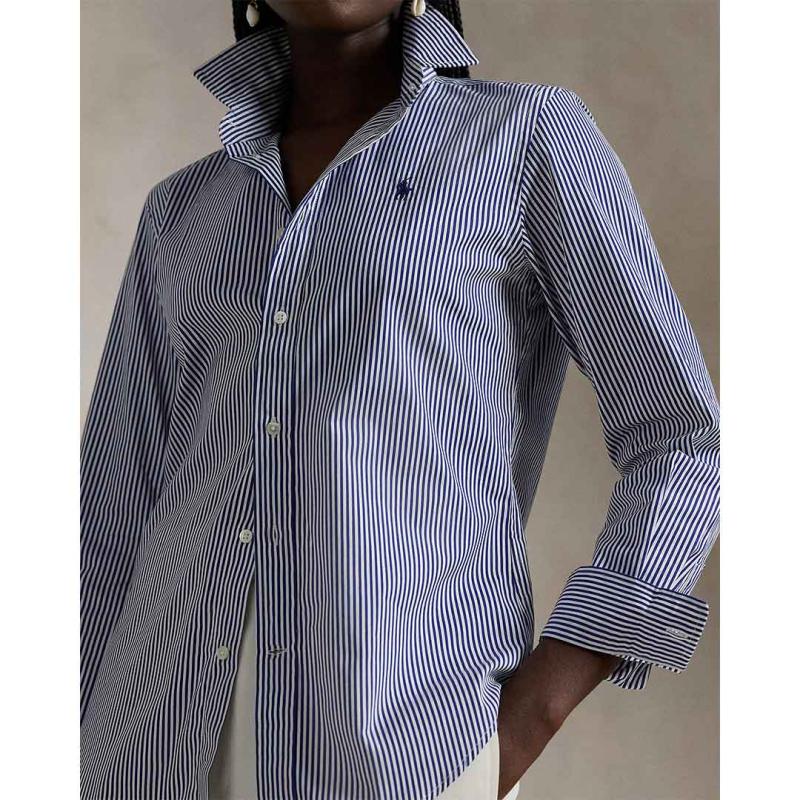 Slim Fit Striped Cotton Shirt - 9@211891379001 - POLO RALPH LAUREN