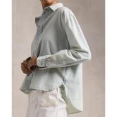 Cropped Boxy Chambray Shirt - 211891420001 - POLO RALPH LAUREN
