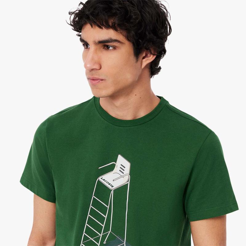 Tennis Heritage Print T-shirt - 3TH2101 - LACOSTE