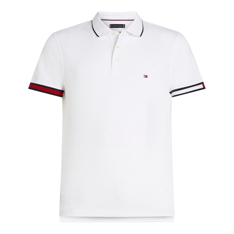 FLAG CUFF SLIM FIT POLO - MW0MW38458 - TOMMY HILFIGER