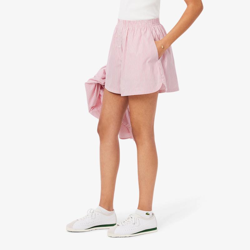 Wide Fit Lightweight Striped Poplin Shorts - 3FF9835 - LACOSTE
