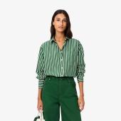 Oversized Cotton Poplin Shirt - 3CF0215 - LACOSTE
