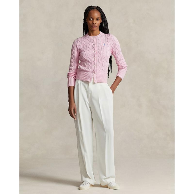 Cable-Knit Cotton Crewneck Cardigan - 211891643004 - POLO RALPH LAUREN