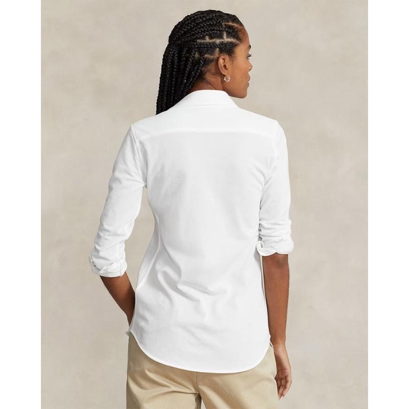Slim Fit Knit Cotton Oxford Shirt - 211664427003 - POLO RALPH LAUREN