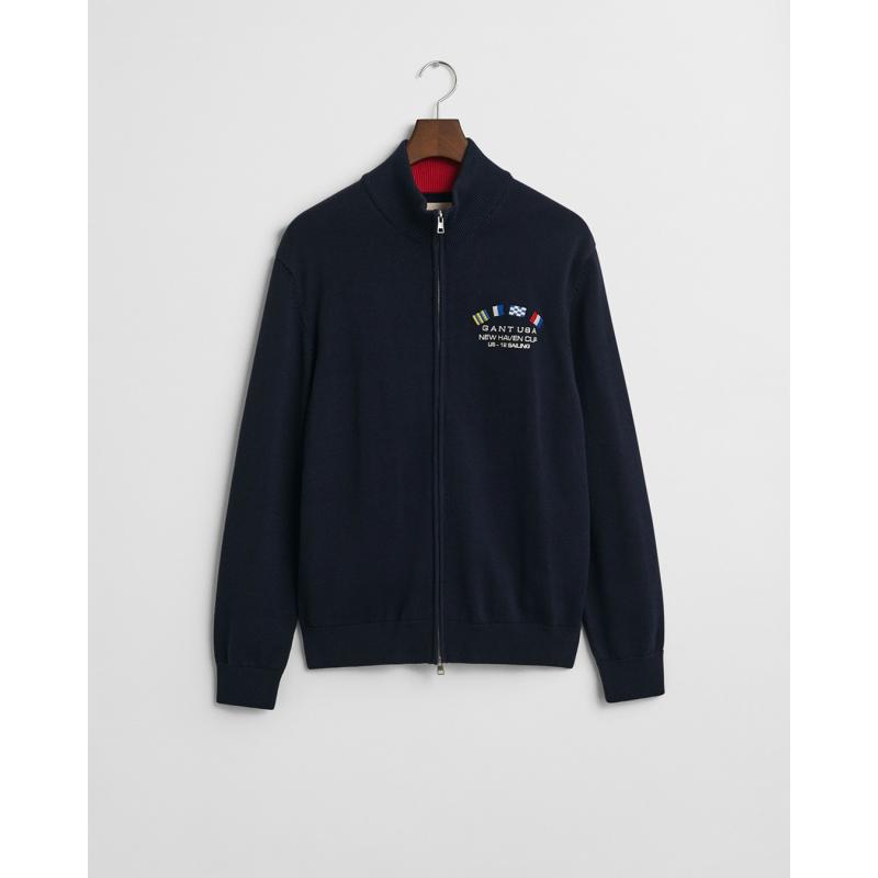 Nautical Flags Zip Cardigan - 3G8030235 - GANT
