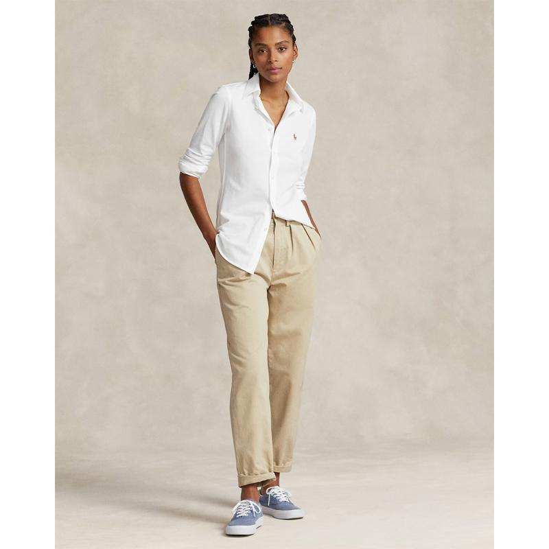 Slim Fit Knit Cotton Oxford Shirt - 211664427003 - POLO RALPH LAUREN