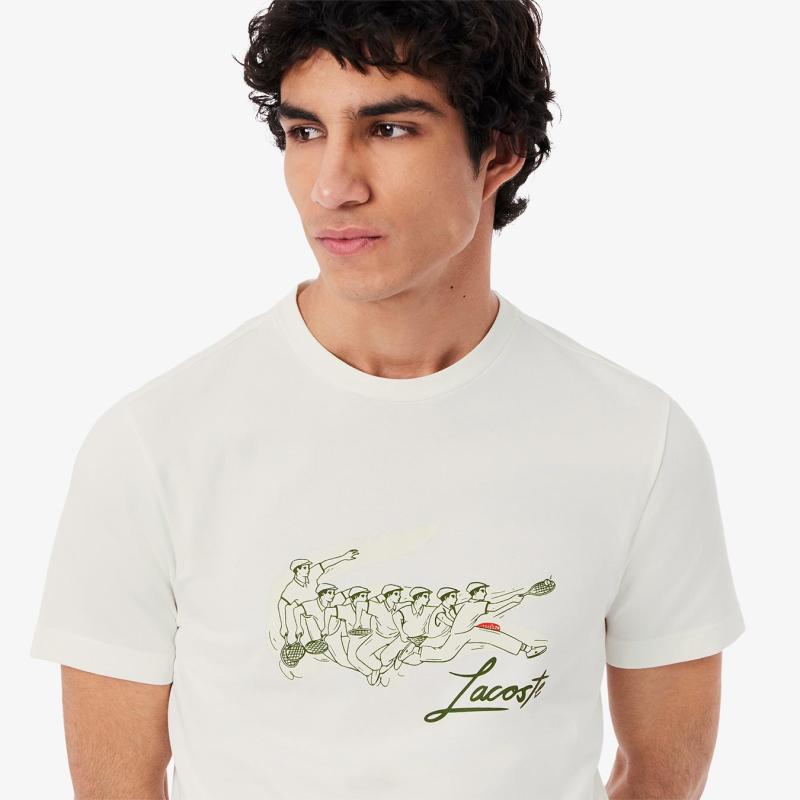 René Lacoste Print Tennis Heritage T-shirt - 3TH2102 - LACOSTE