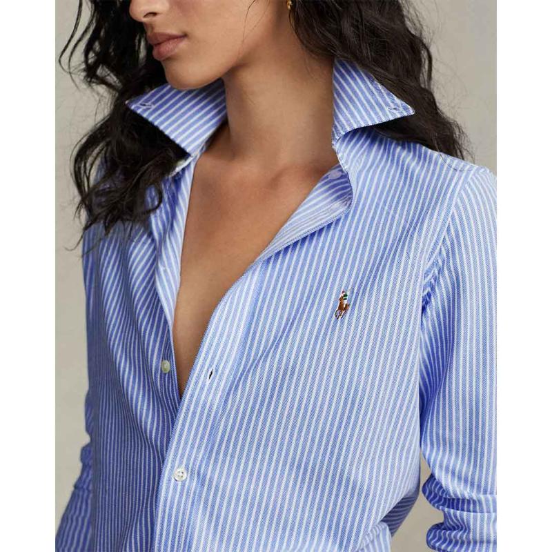 Striped Knit Oxford Shirt - 9@211664416002 - POLO RALPH LAUREN