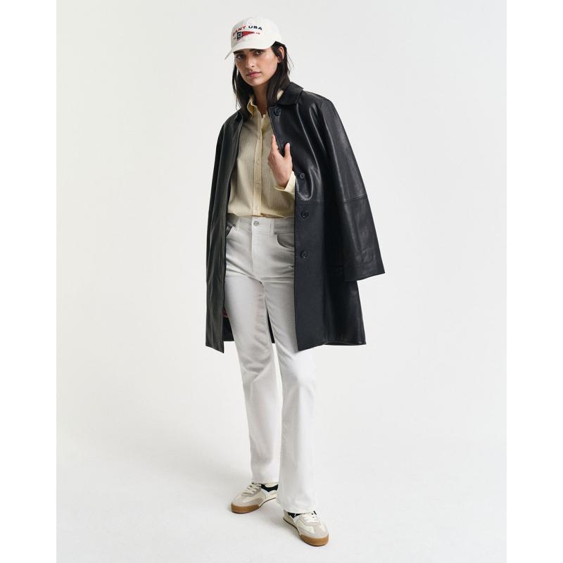 Slim Fit Flared White Jeans - 3GW4100249 - GANT