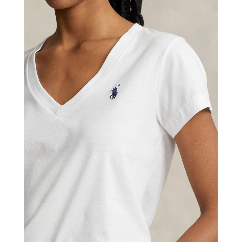 Cotton Jersey V-Neck T-Shirt - 9@211902403001 - POLO RALPH LAUREN