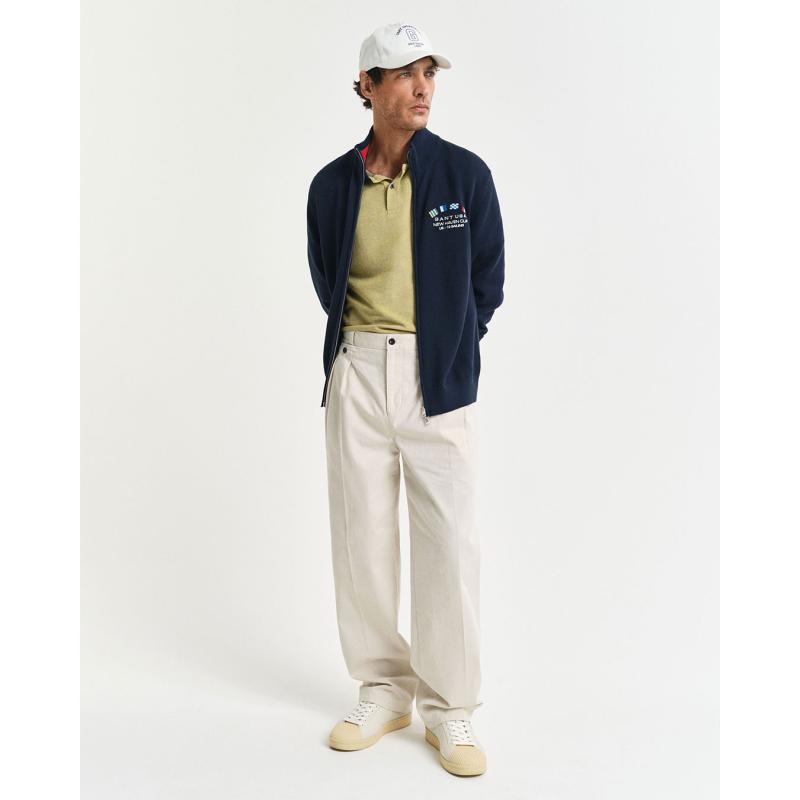 Nautical Flags Zip Cardigan - 3G8030235 - GANT