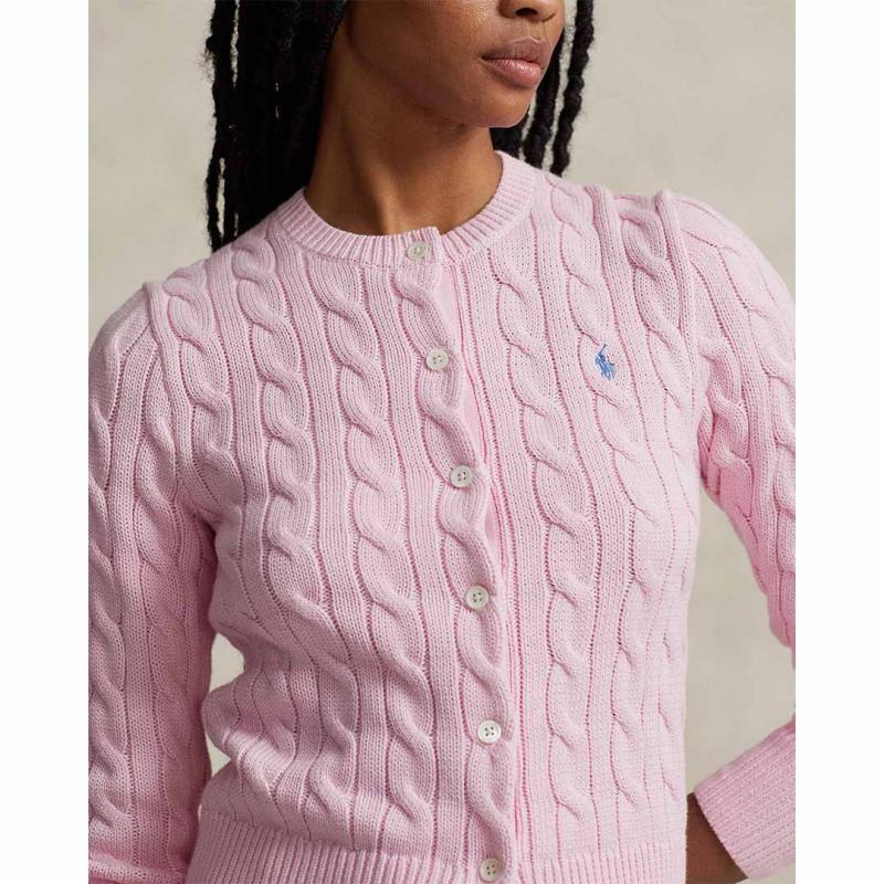 Cable-Knit Cotton Crewneck Cardigan - 211891643004 - POLO RALPH LAUREN