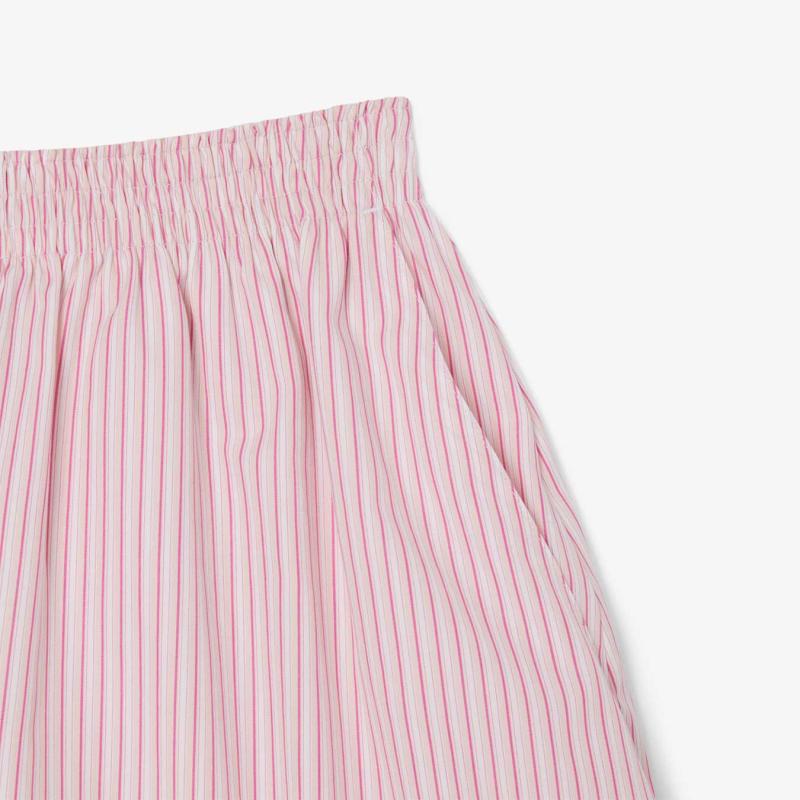 Wide Fit Lightweight Striped Poplin Shorts - 3FF9835 - LACOSTE