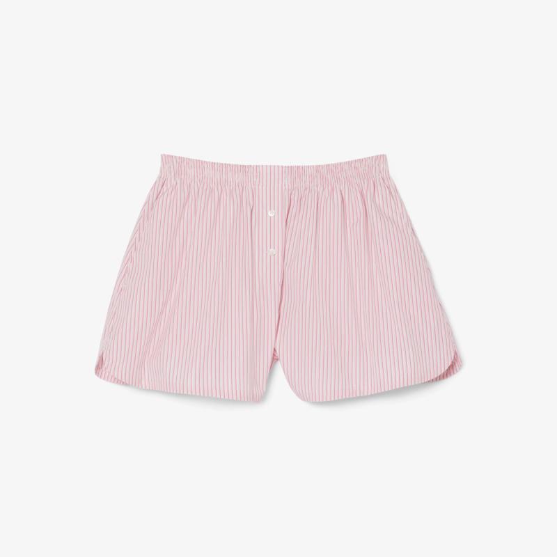 Wide Fit Lightweight Striped Poplin Shorts - 3FF9835 - LACOSTE
