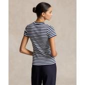 Striped Rib-Knit Cotton Crewneck T-Shirt - 9@211891520001 - POLO RALPH LAUREN