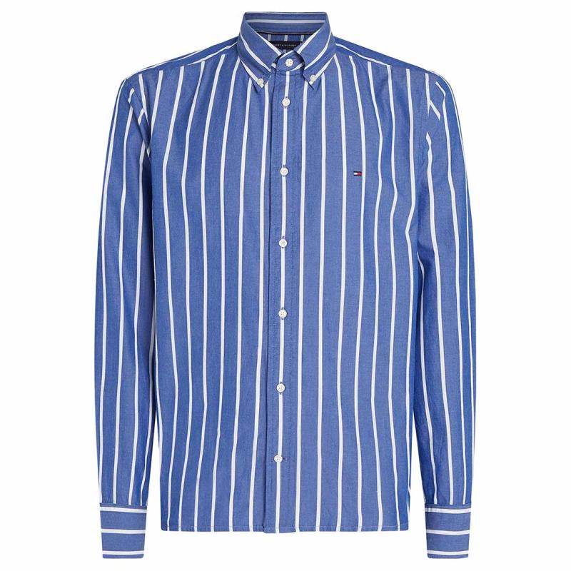 FLEX POPLIN WIDE STRIPE SHIRT - MW0MW38560 - TOMMY HILFIGER