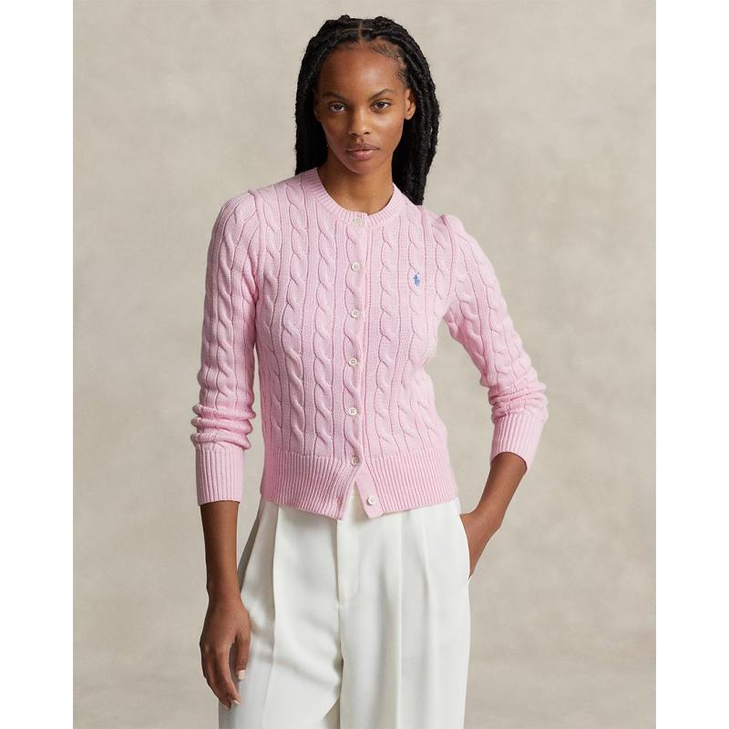 Cable-Knit Cotton Crewneck Cardigan - 211891643004 - POLO RALPH LAUREN