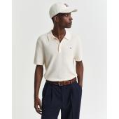 Micro Textured Cotton Polo Shirt - 3G8030242 - GANT