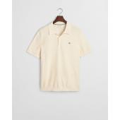 Micro Textured Cotton Polo Shirt - 3G8030242 - GANT