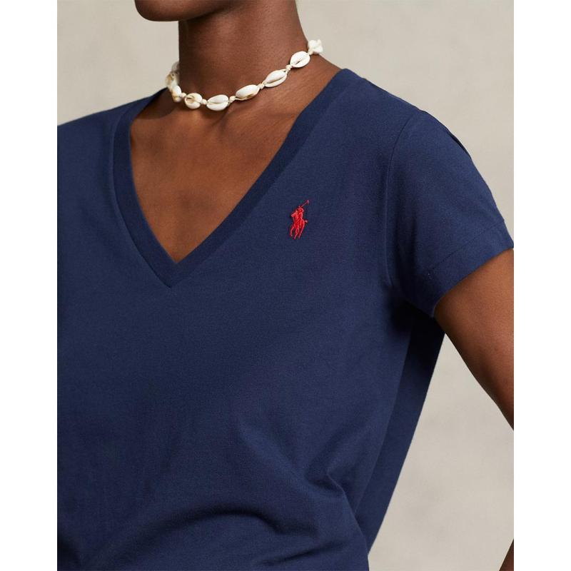Cotton Jersey V-Neck T-Shirt - 9@211902403002 - POLO RALPH LAUREN