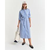 Striped Poplin Shirt Dress - 3GW4503397 - GANT