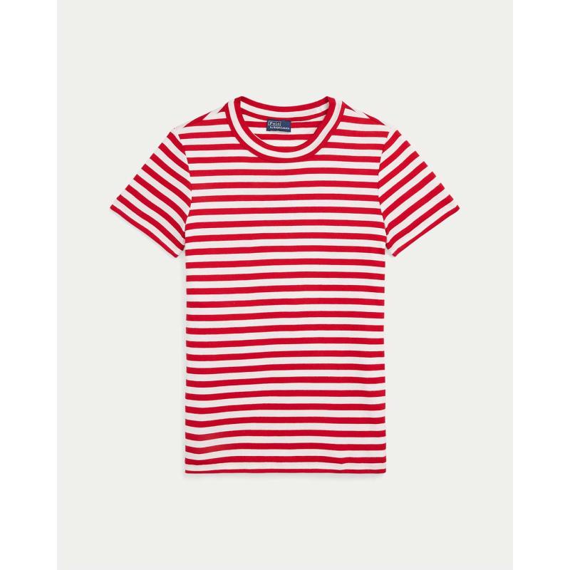Striped Rib-Knit Cotton Crewneck T-Shirt - 211891520006 - POLO RALPH LAUREN