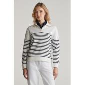 Ribbed Breton Half-Zip Sweatshirt - 3GW4200588 - GANT