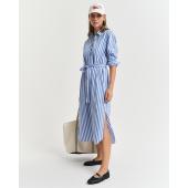 Striped Poplin Shirt Dress - 3GW4503397 - GANT