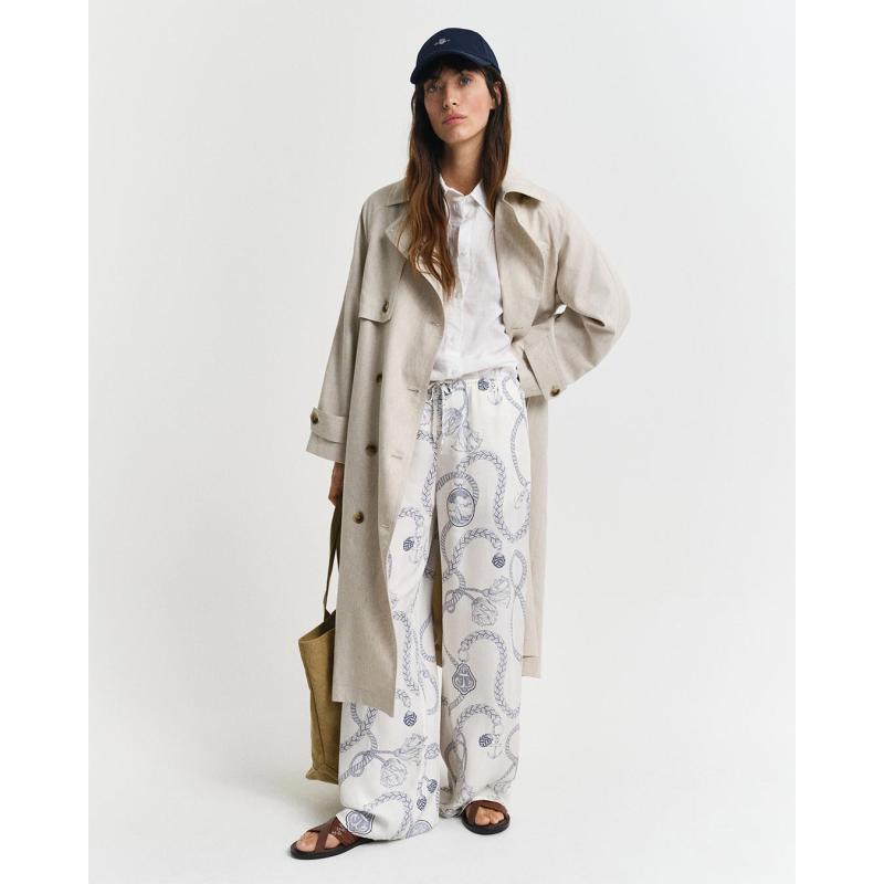 Relaxed Fit Sailing Print Drawstring Pants - 3GW4150359 - GANT