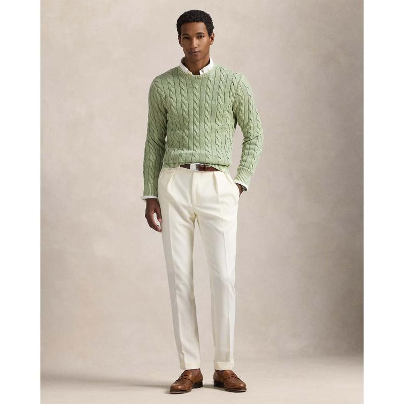 Cable-Knit Mineral-Dyed Cotton Jumper - 710965867002 - POLO RALPH LAUREN