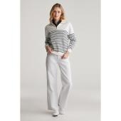 Ribbed Breton Half-Zip Sweatshirt - 3GW4200588 - GANT