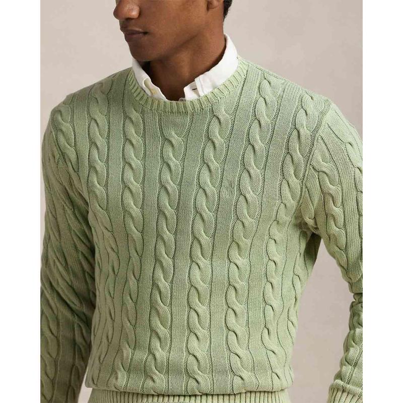 Cable-Knit Mineral-Dyed Cotton Jumper - 710965867002 - POLO RALPH LAUREN