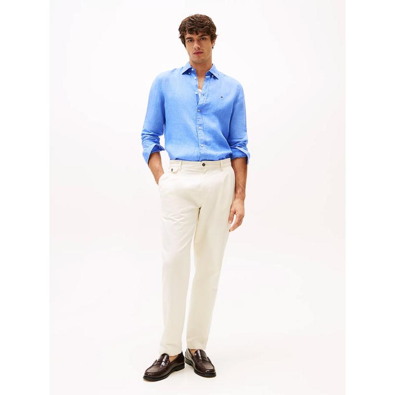 Regular Fit Pure Linen Shirt - 9@MW0MW34602 - TOMMY HILFIGER